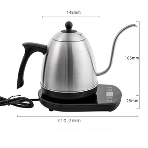 Elektrischer Schwanenhals-Wasserkocher 0,8 L – 1200 W, konstante Temperatur, Edelstahl Pour-Over Kanne