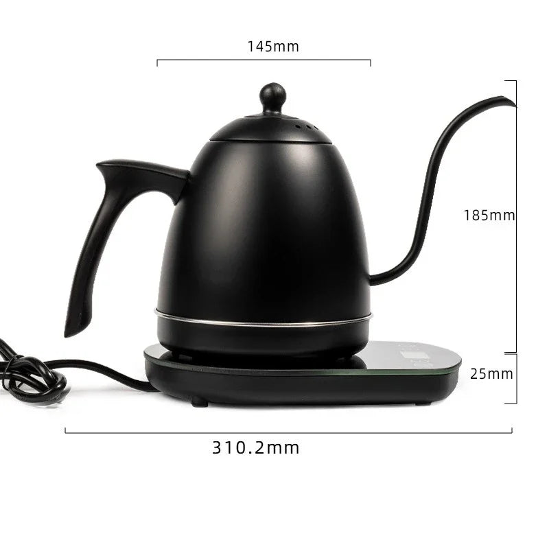 Elektrischer Schwanenhals-Wasserkocher 0,8 L – 1200 W, konstante Temperatur, Edelstahl Pour-Over Kanne