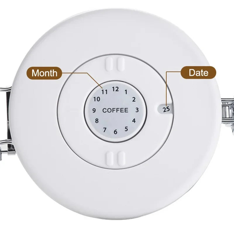 Luftdichter Kaffeebehälter aus Edelstahl 304 – 1,8 L Vorratsdose für Kaffeebohnen mit Messlöffel