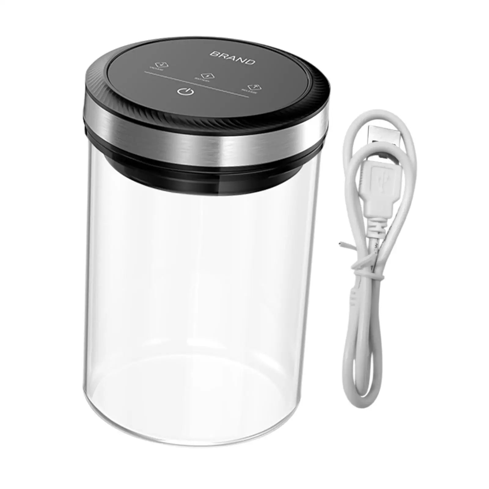 Automatischer Vakuum-Kaffeekanister aus Glas – Luftdichter Vorratsbehälter für Kaffee, Tee, Müsli & Lebensmittel