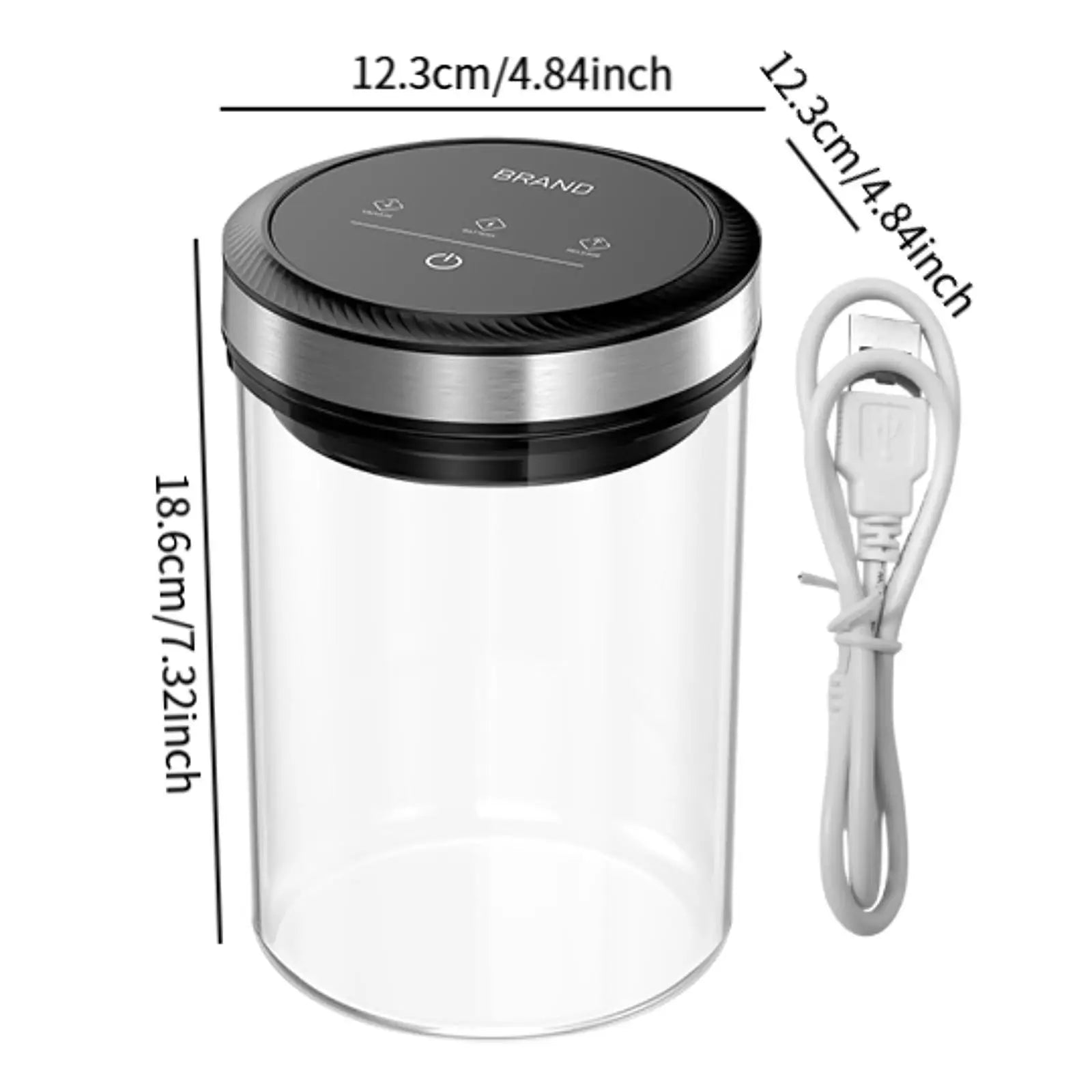 Automatischer Vakuum-Kaffeekanister aus Glas – Luftdichter Vorratsbehälter für Kaffee, Tee, Müsli & Lebensmittel