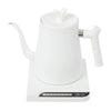 Elektrischer Schwanenhals-Wasserkocher 1,0 L – 1000 W, Temperaturregelung, Edelstahl 304 Pour-Over Kaffeekanne (Weiß)