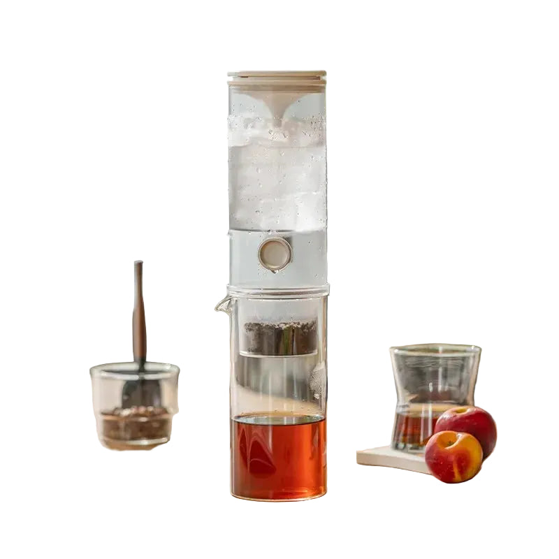 Eis Tropf Kaffeemaschine aus Glas – Cold Brew Kaffeebereiter mit großer Kapazität, tragbar