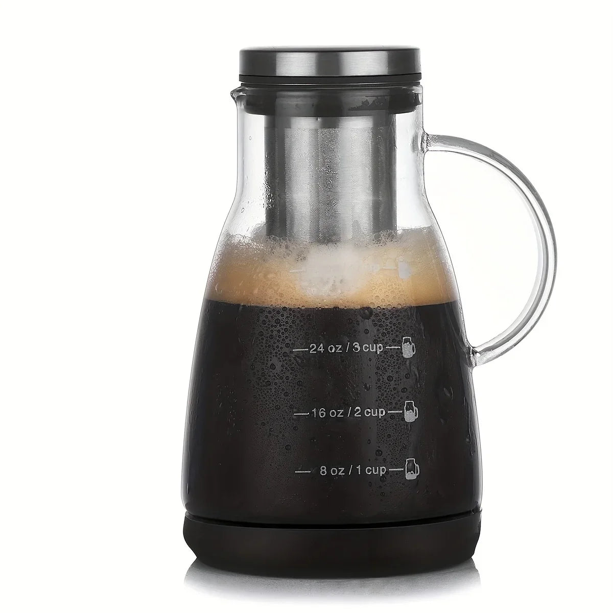 24 oz Cold Brew Kaffeekanne aus Glas – Manuelle Übergieß Eiskaffeemaschine
