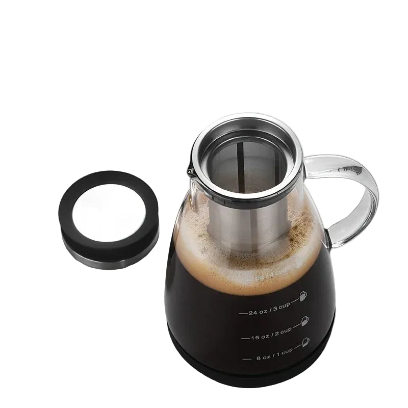 24 oz Cold Brew Kaffeekanne aus Glas – Manuelle Übergieß Eiskaffeemaschine